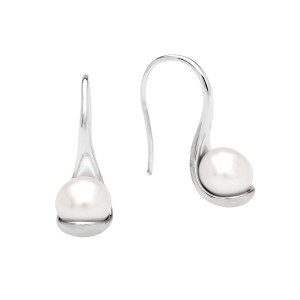 Cercei cu perle naturale din argint DiAmanti SK17456E_W-G (Argint 925‰ 3,3 g.)